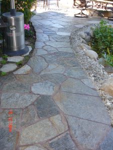 Flagstone walkway built by AJM Construction Services, Orange County, CA