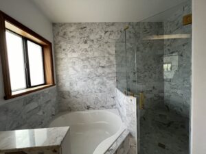 Marble tile Master Bathroom